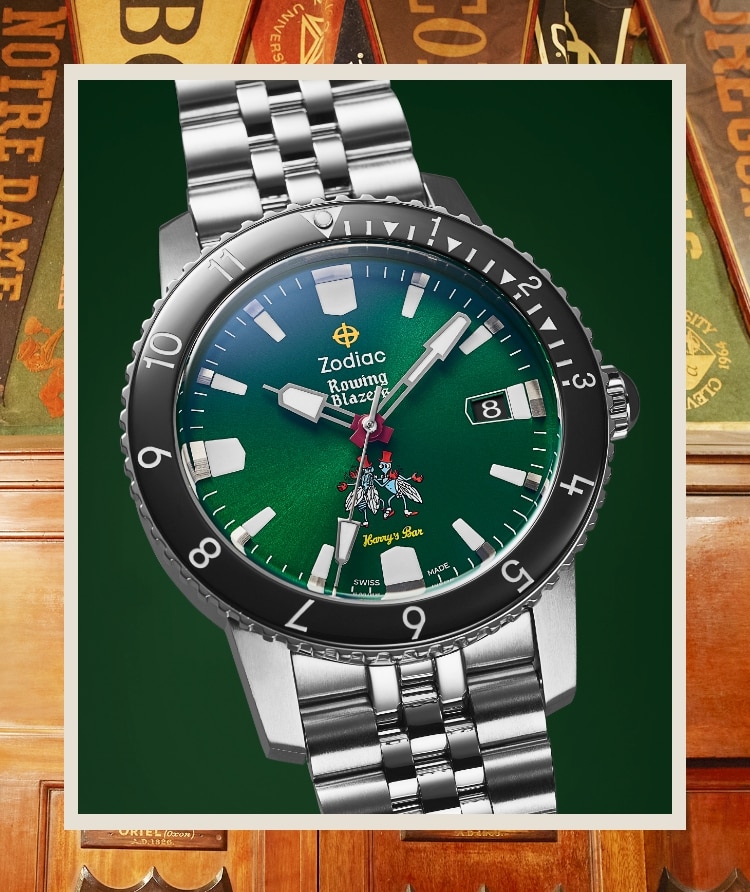 Image of limited edition Super Sea Wolf inspired by Zodiac and Rowing Blazers