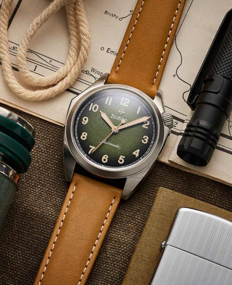 Olmypos Field watch with hiking gear