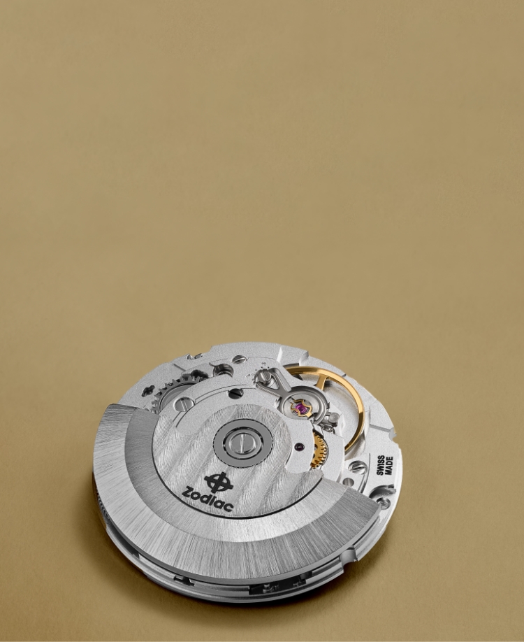 The inner workings of a Zodiac watch