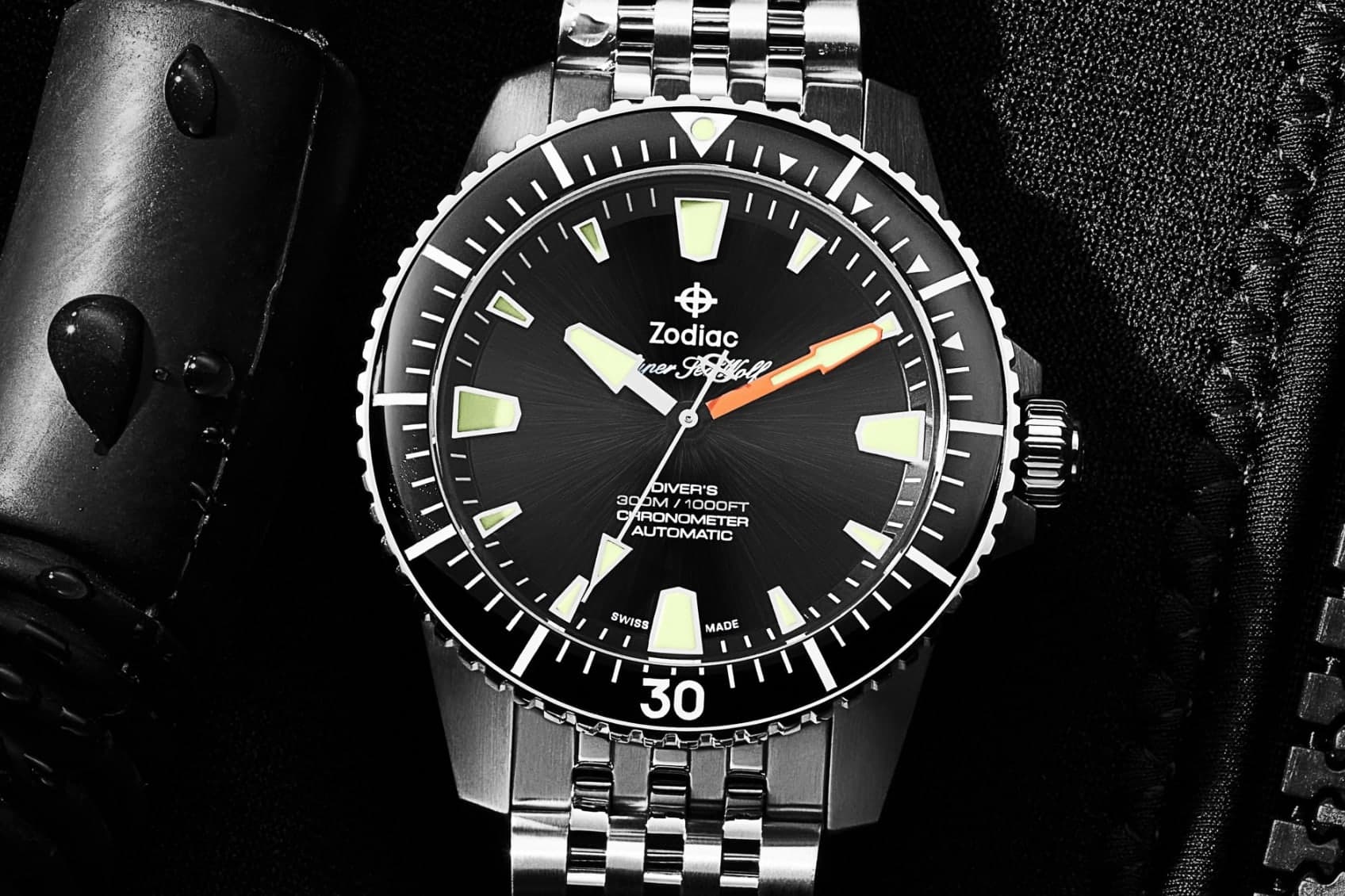 Zodiac Super Sea Wolf Pro-Diver watch.