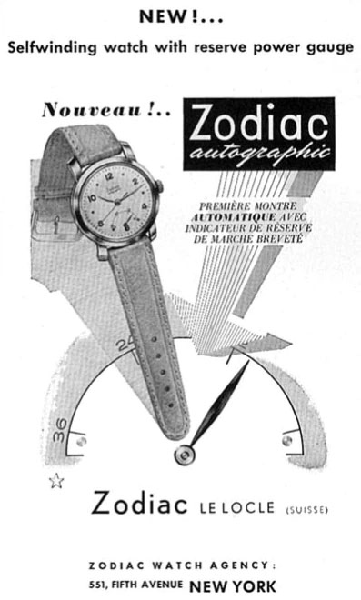 A vintage ad for the Zodiac Autographic