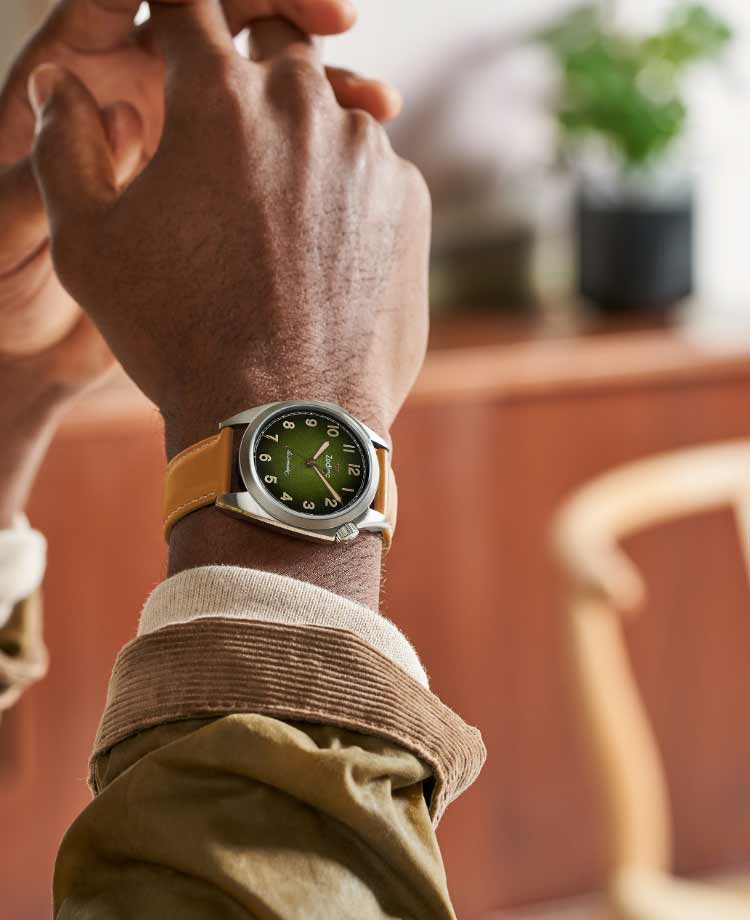 Olmypos Field watch lifestyle photo