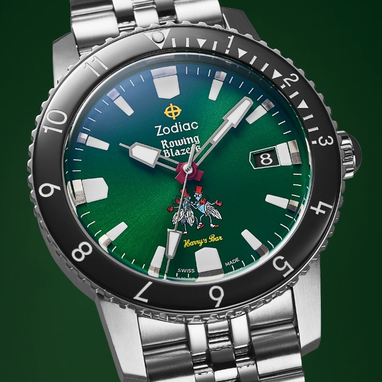 Image of limited edition Super Sea Wolf inspired by Zodiac and Rowing Blazers