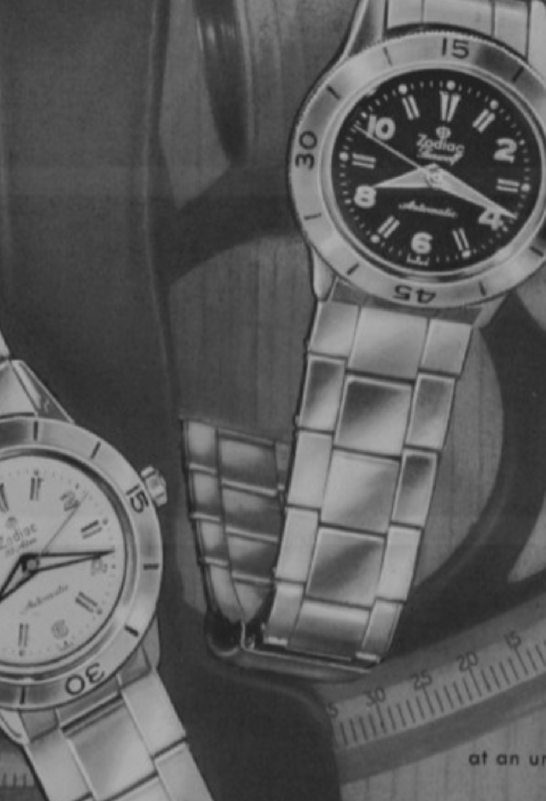 A vintage ad for the Super Sea Wolf Skin Diver