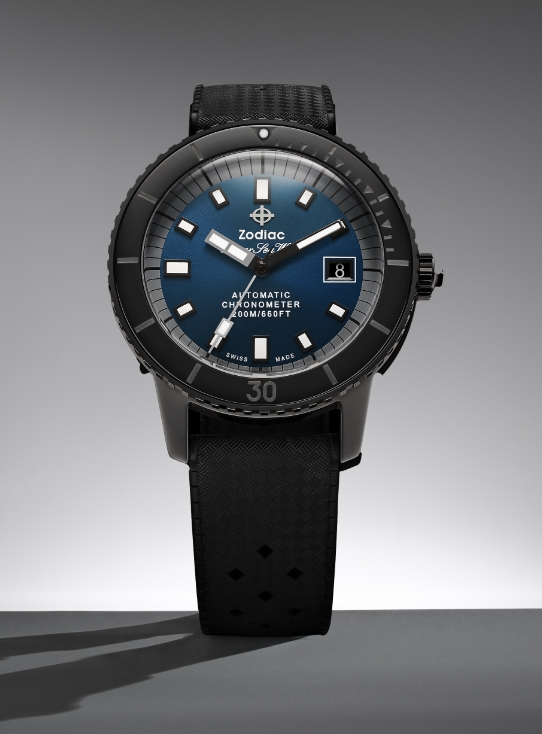 A Zodiac GMT watch.