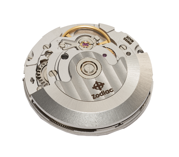 The inner workings of a Zodiac watch