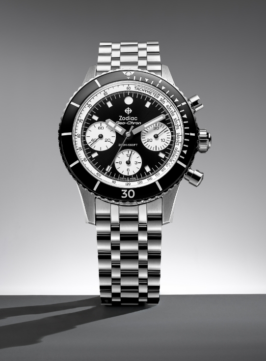 A Zodiac GMT watch.