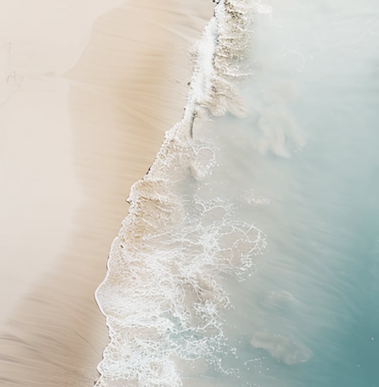 A beach shoreline.